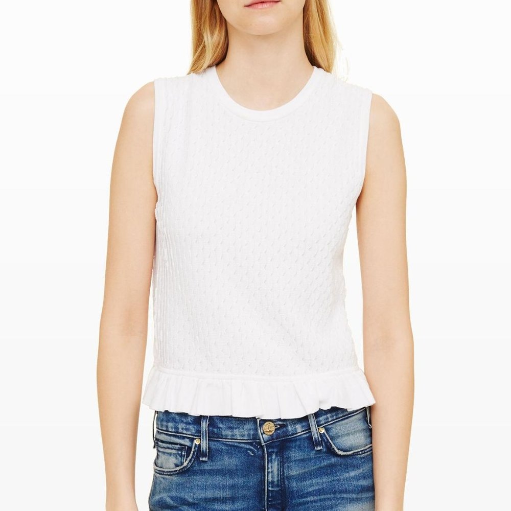 Club Monaco Aleedah Scalloped Sleeveless Top NWOT